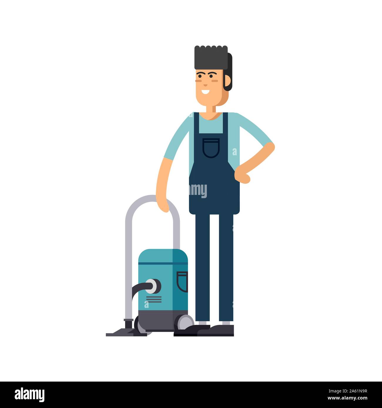 Cartoon carpet cleaning professional hi-res stock photography and images -  Alamy