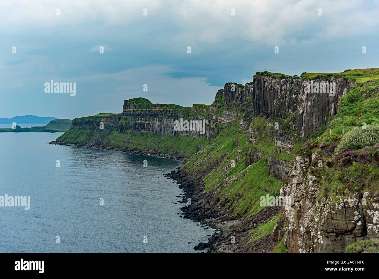 Kilt Rock - Isle of Skye - south views Stock Photo
