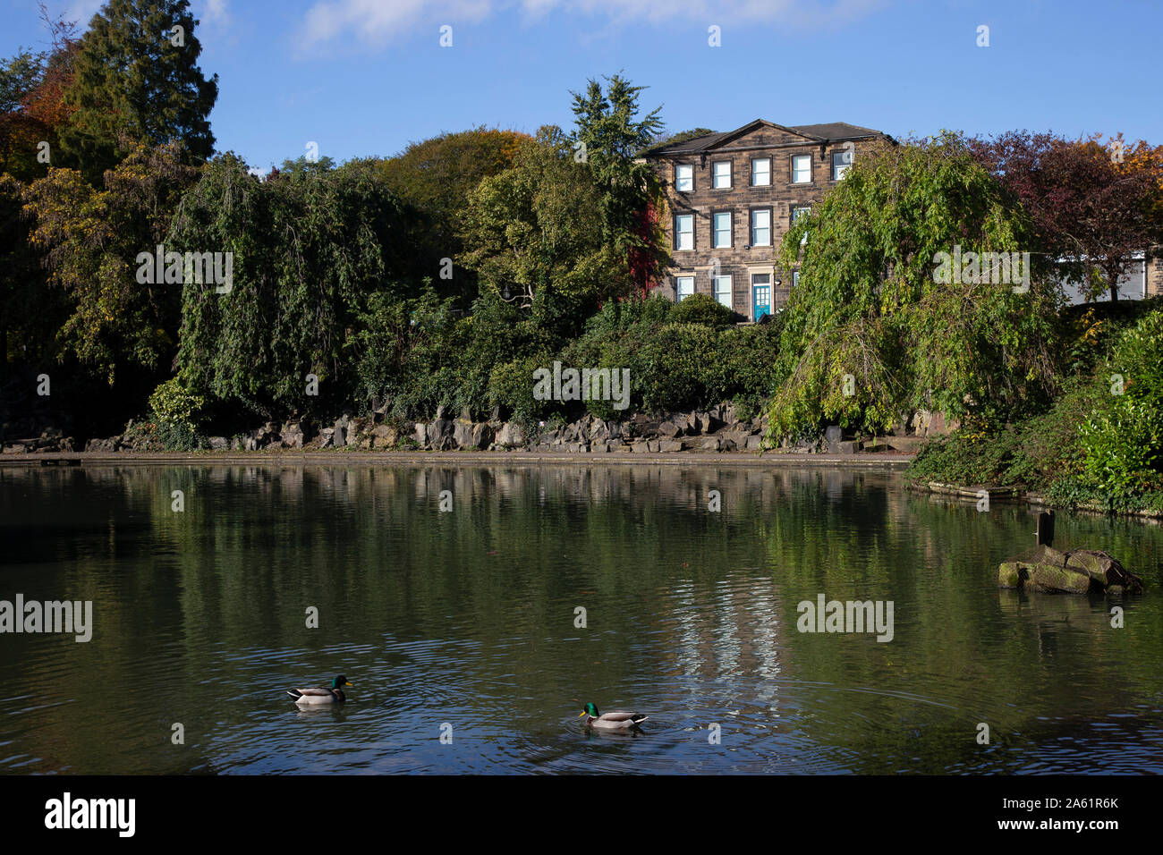 The former mansion house, museum and cafe at Crow Nest Park, Dewsbury