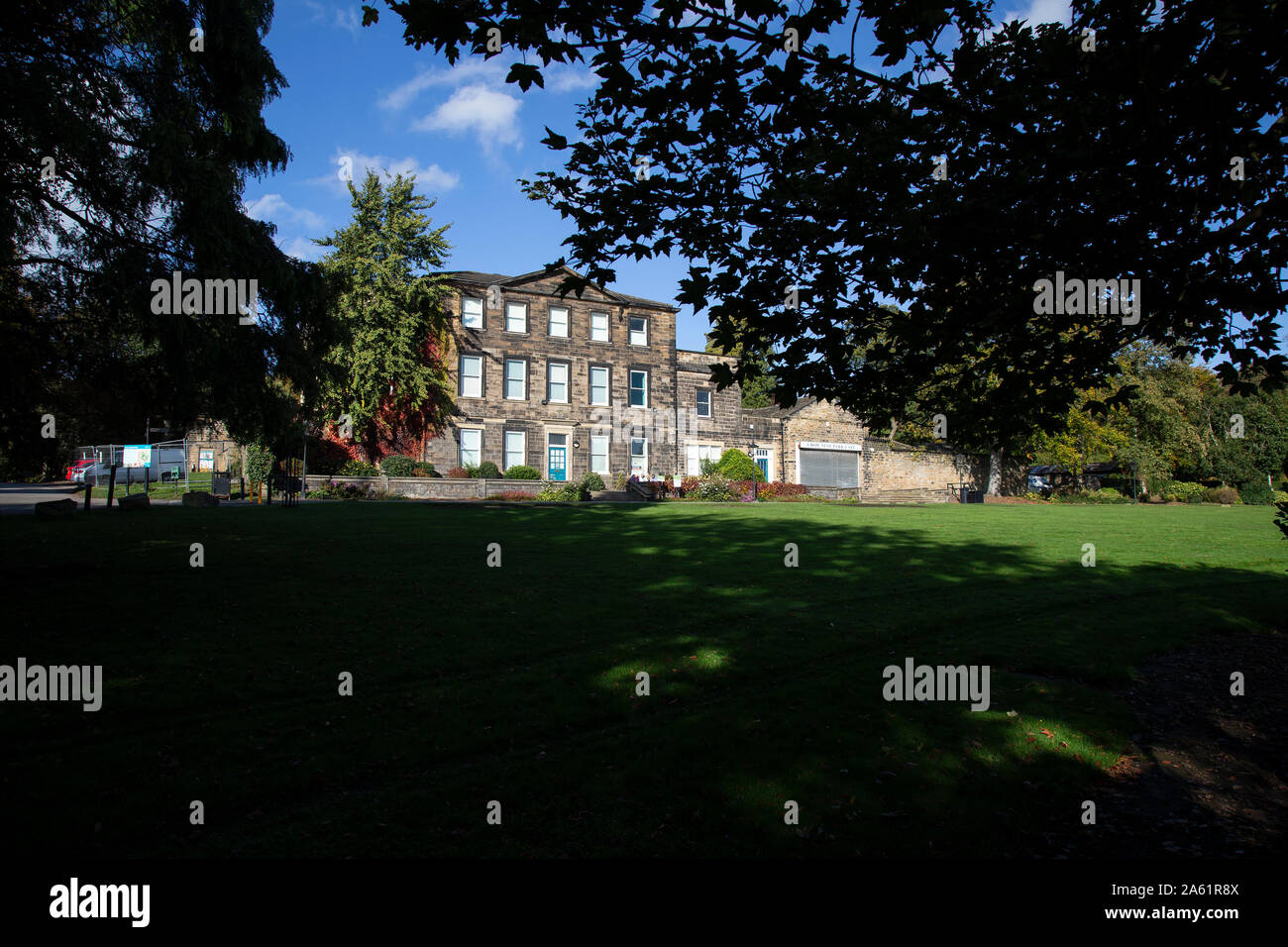 The former mansion house, museum and cafe at Crow Nest Park, Dewsbury