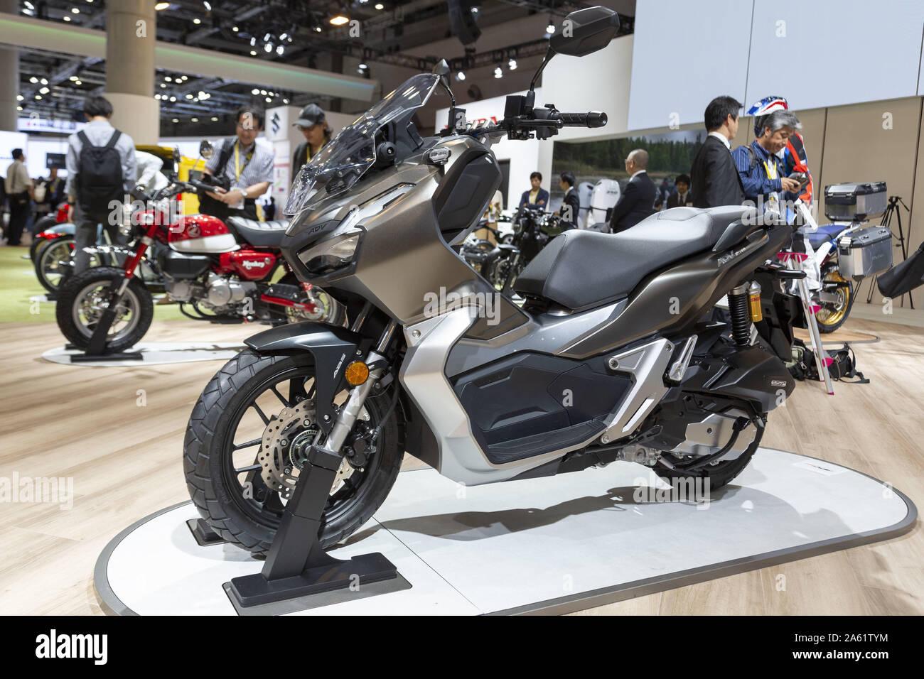Tokyo Japan 23rd Oct 19 Honda S Adv 150 Motorcycle On Display During A Press Preview Of