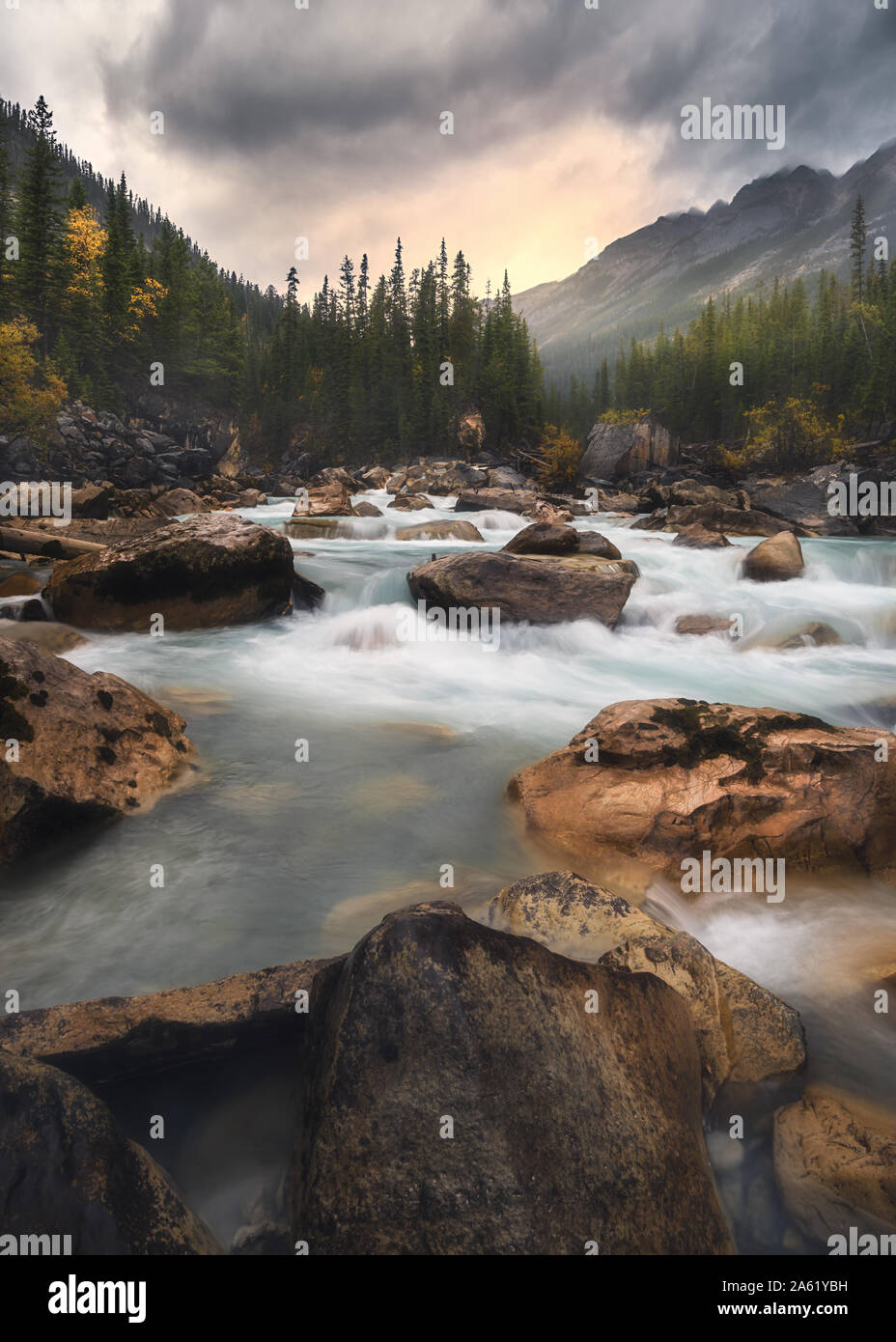 Wild river in British Columbia - Canada Stock Photo