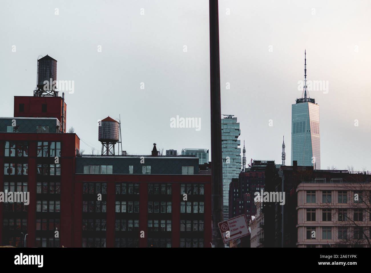 Skyscrapers and water tanks Stock Photo Alamy