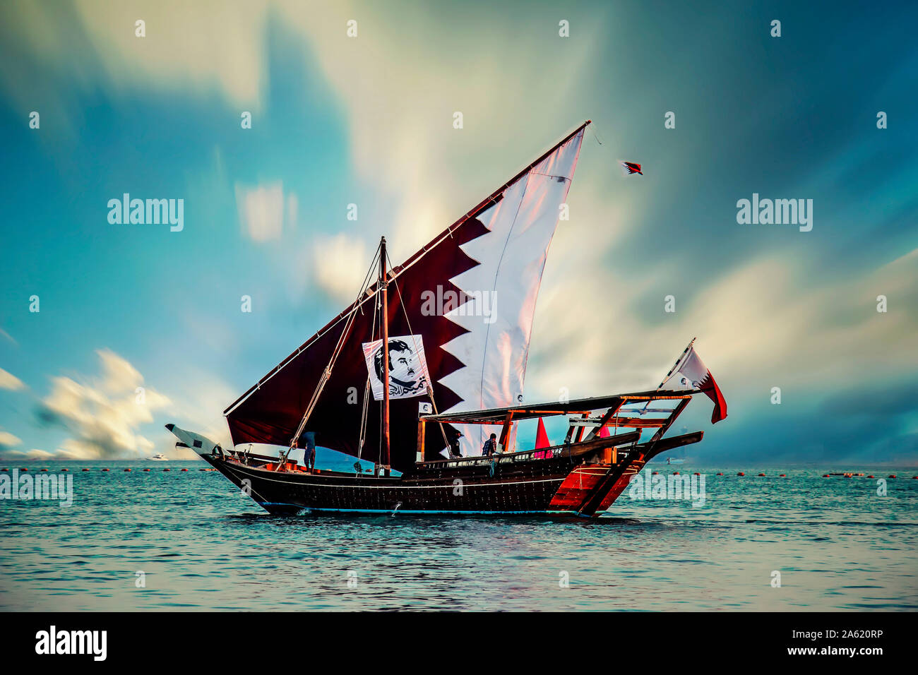 Qatar Dhow Boat Stock Photo - Alamy