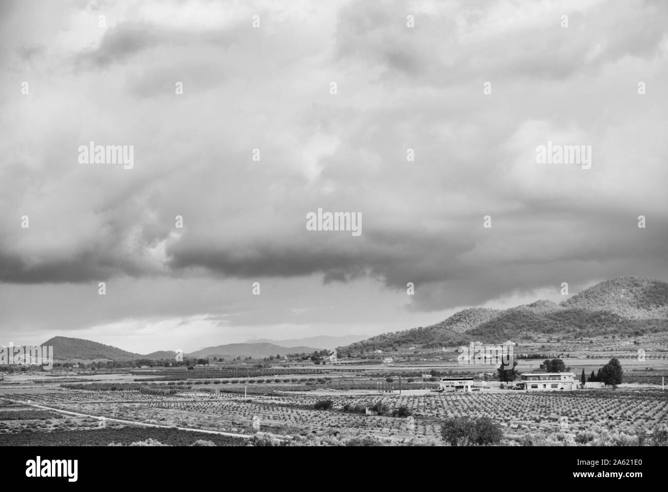 Stormy clouds in the landscape Stock Photo - Alamy