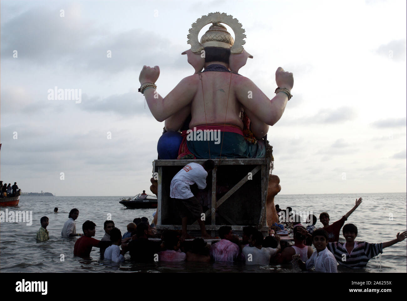 Mumbai, Maharashtra, India, Southeast Asia Huge Idol of Lord Ganesh