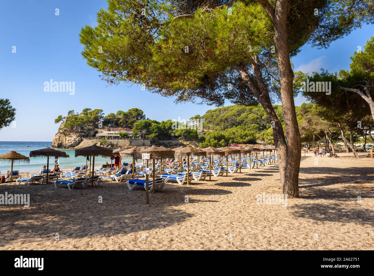 Menorca, Spain October 14, 2019 Cala Galdana, one of the most popular beaches on the island