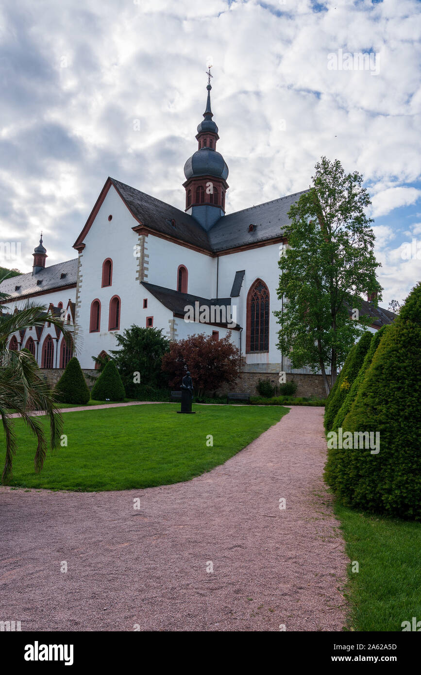 View of the abbey church, Eberbach Abbey. Stock Photo