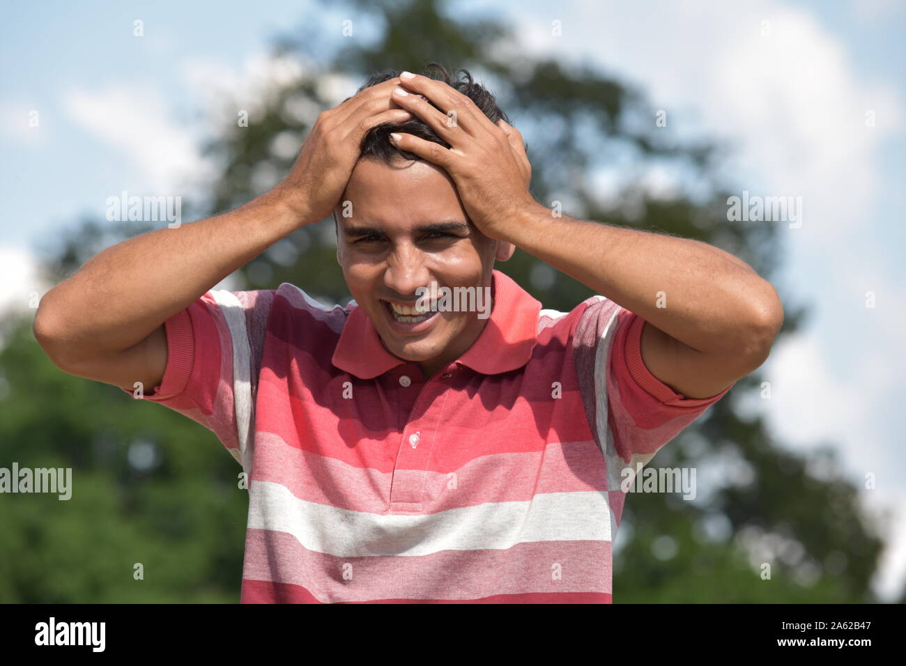 Forgetful Diverse Male Stock Photo