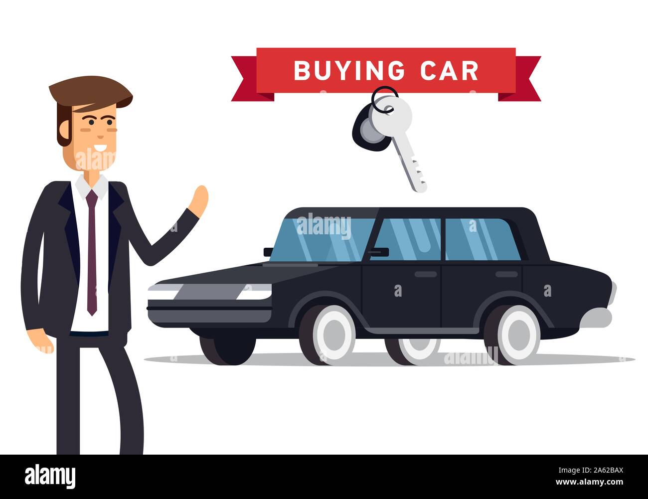 design concept of choice car and buying. Stock Vector