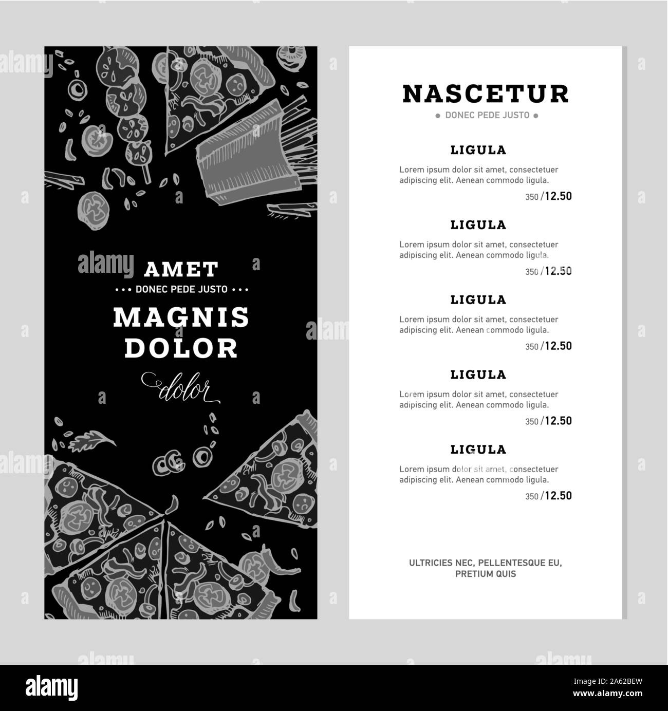 Fast food pizza Black and White Stock Photos Images Alamy