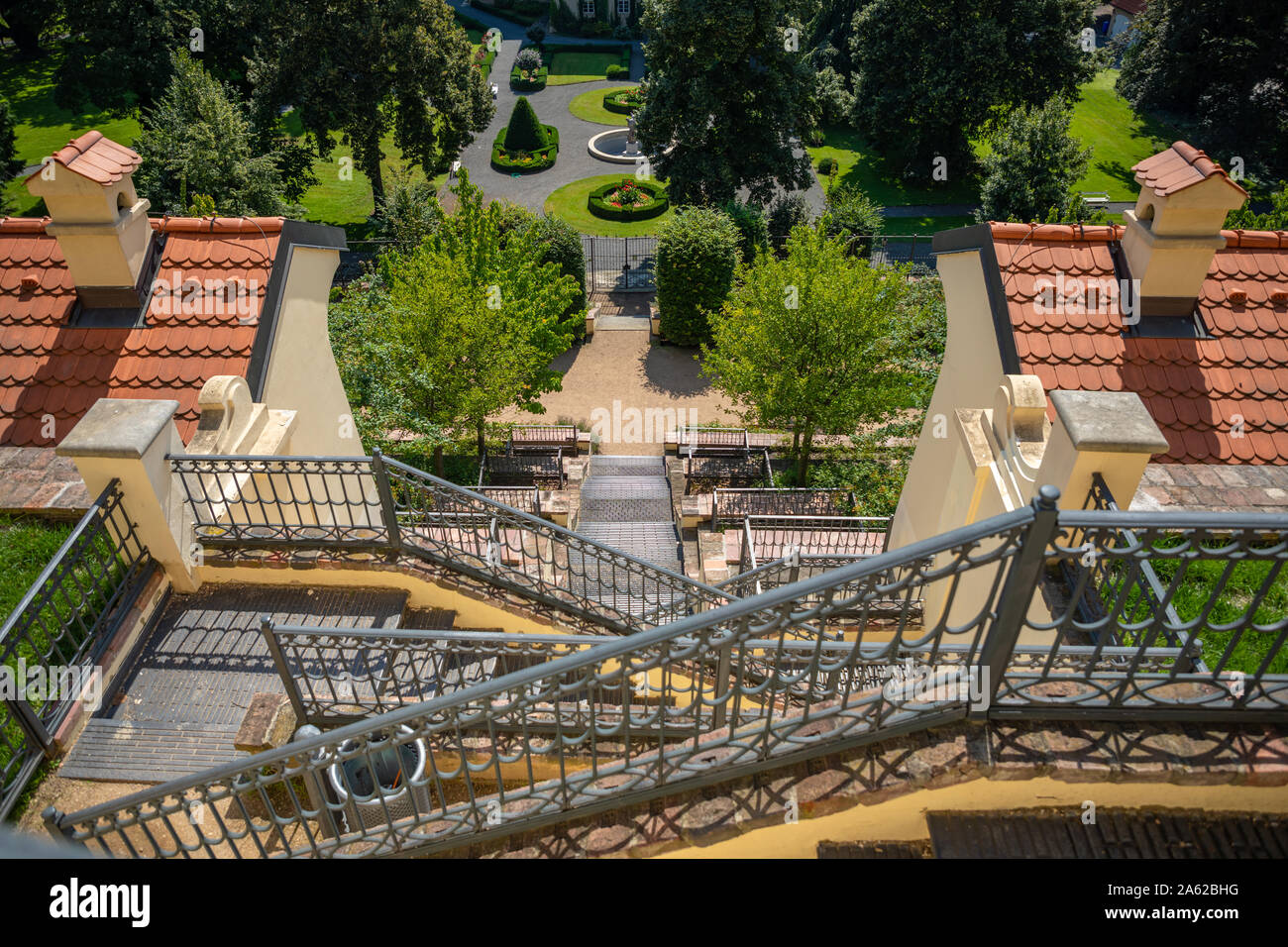 View over Great Furstenberg garden, Pague, Czech Republic Stock Photo