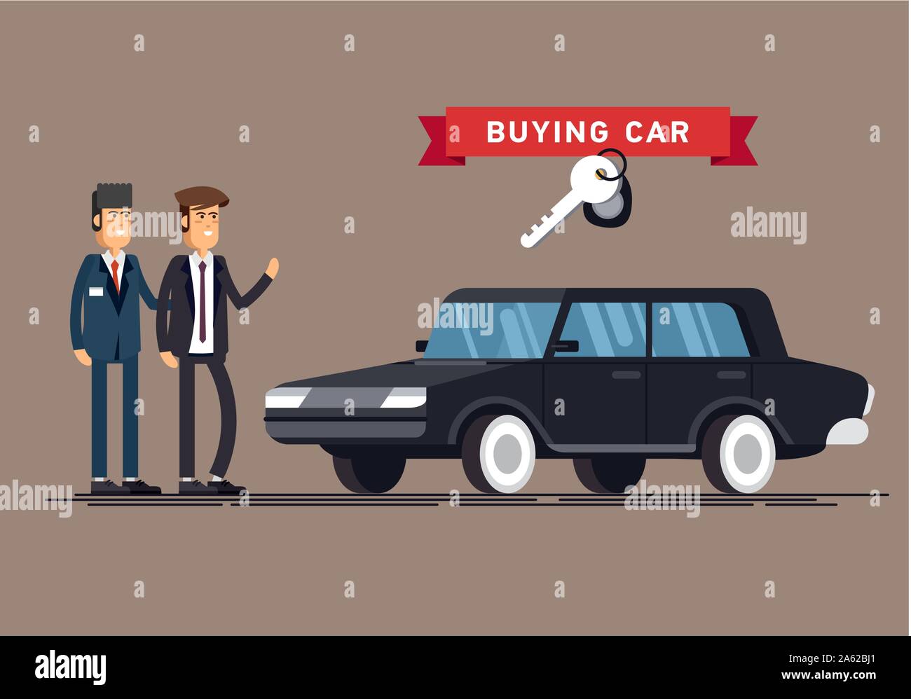 design concept of choice car and buying. Stock Vector