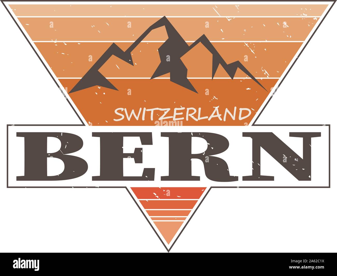 Bern City of Switzerland. Editable logo vector design Stock Vector