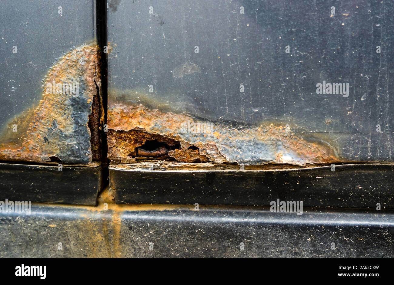 rust on the fender of the car Stock Photo - Alamy
