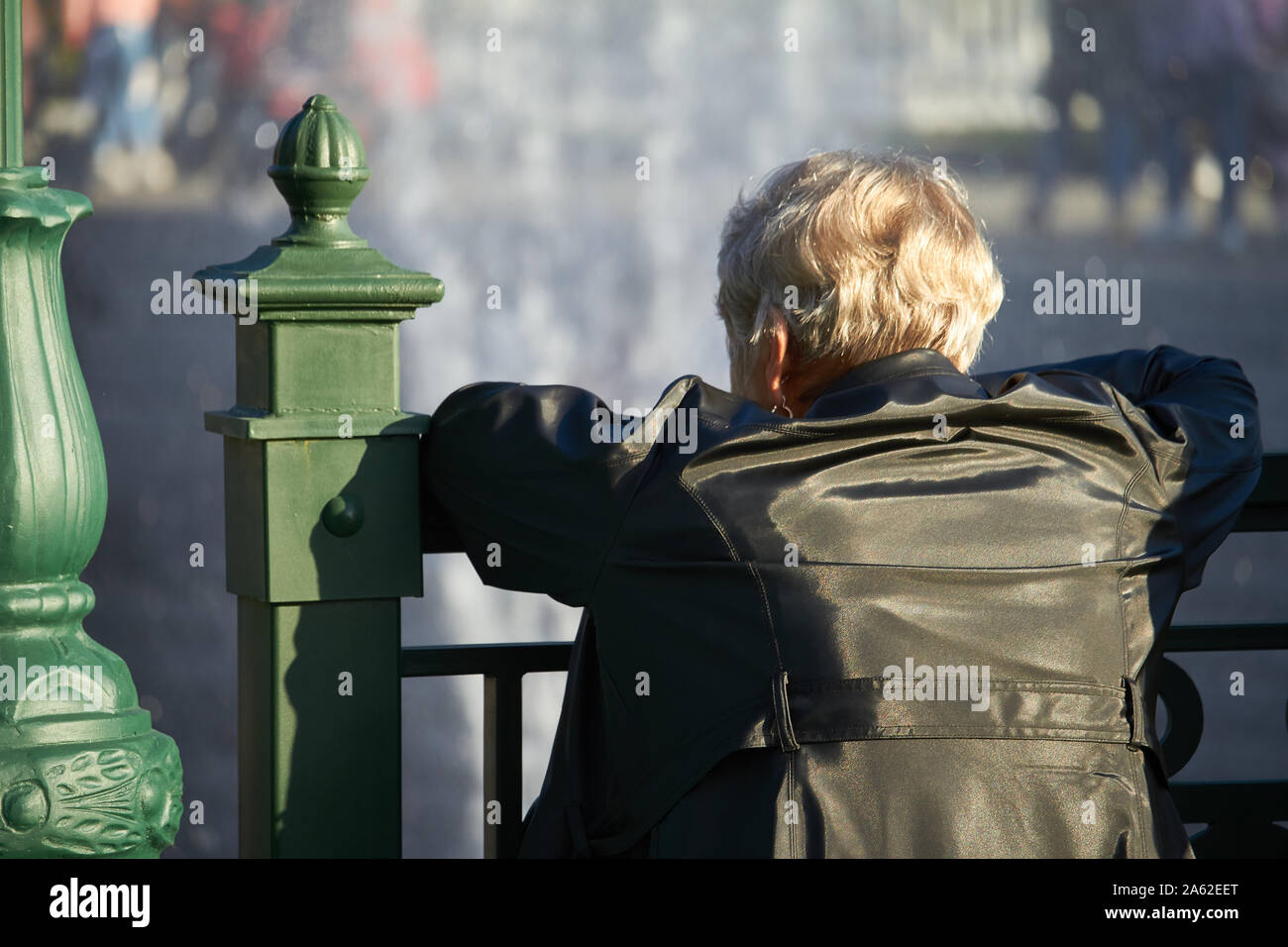 Old woman bent over hi-res stock photography and images - Alamy