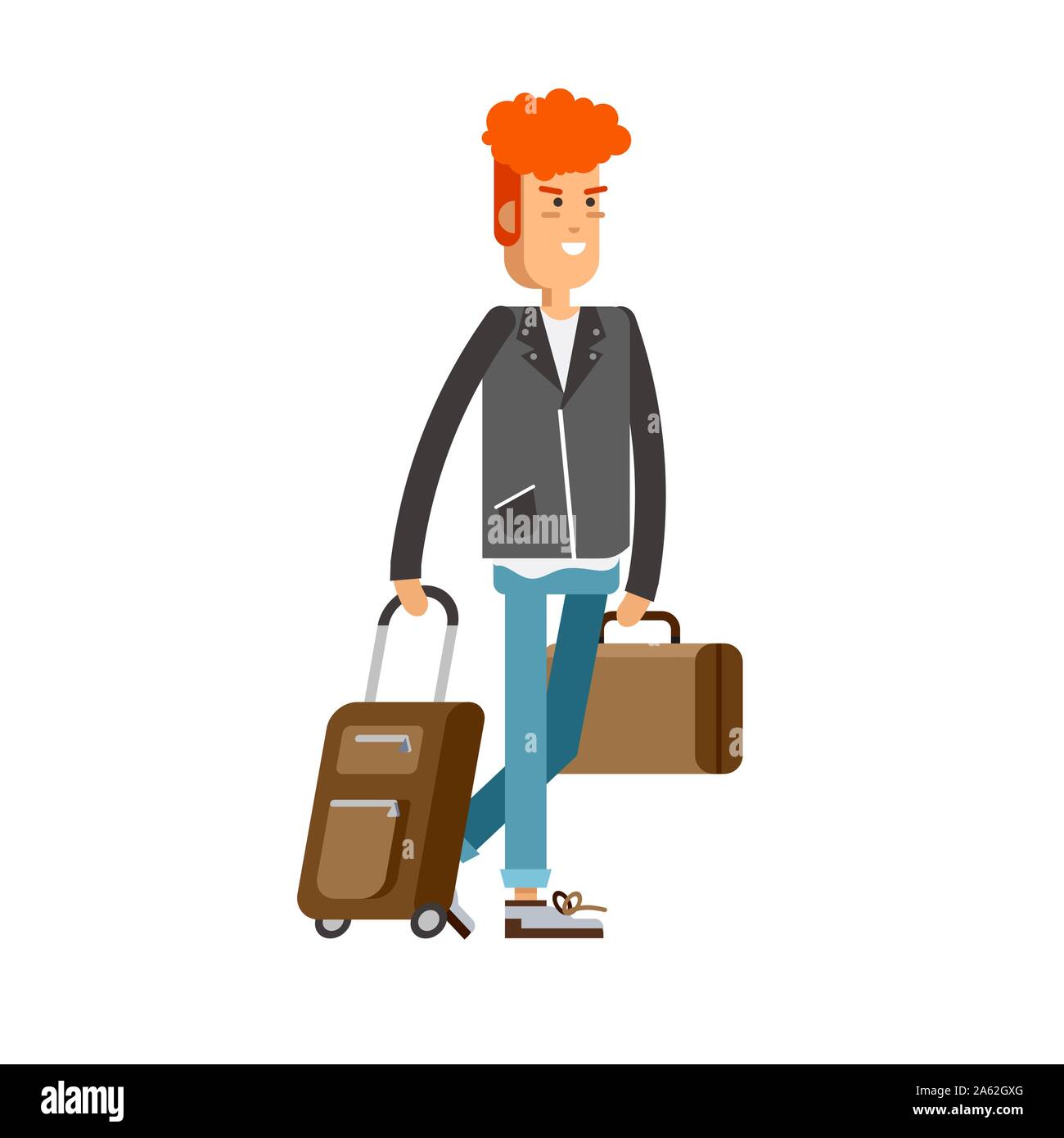 Students traveling vocation time Stock Vector