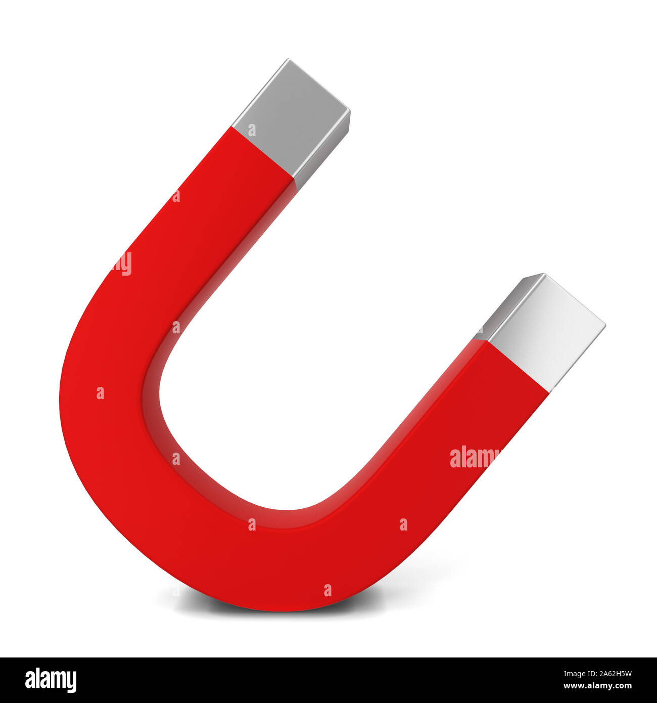 Red magnet. 3d illustration isolated on white background Stock Photo ...