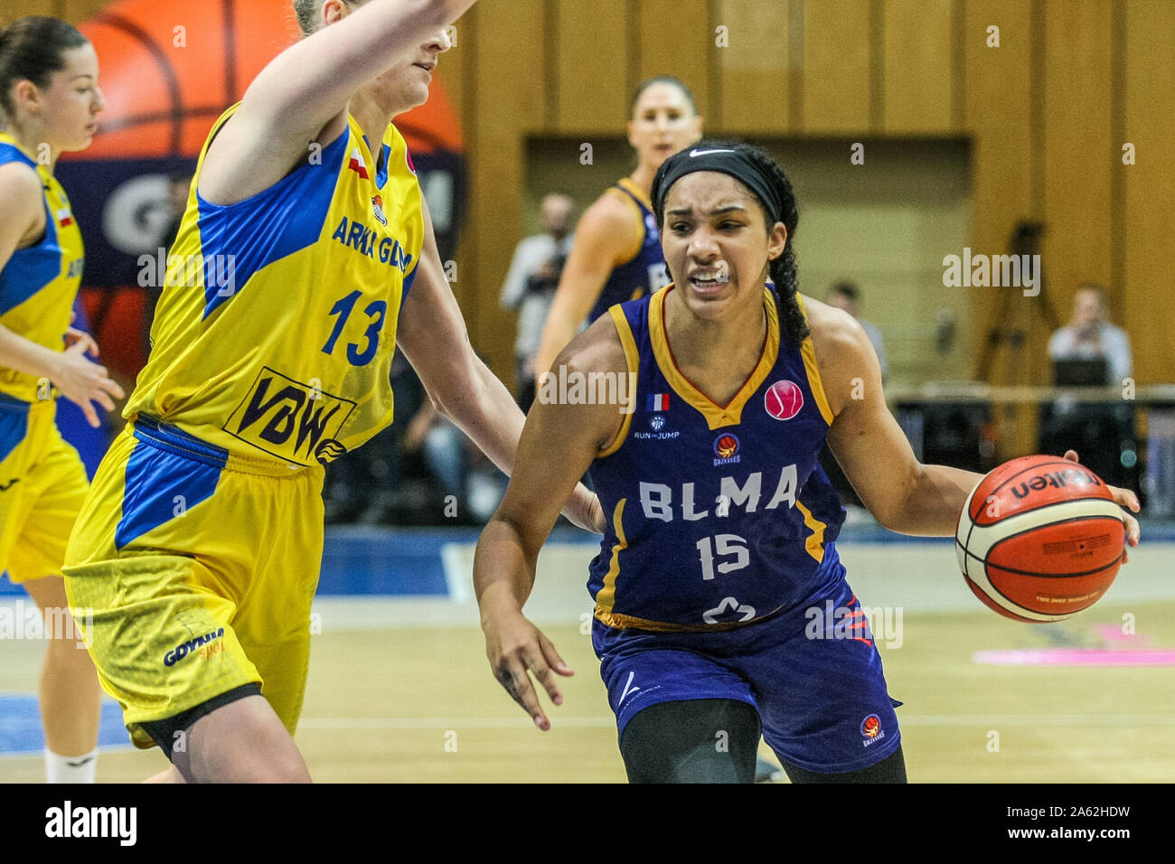 Gdynia Poland Gabby Williams 15 Of Blma Is Seen In Action During Euroleague Woman Basketball Game Between Arka Gdynia Poland And Basket Lattes Montpellier Association France In Gdynia Poland On