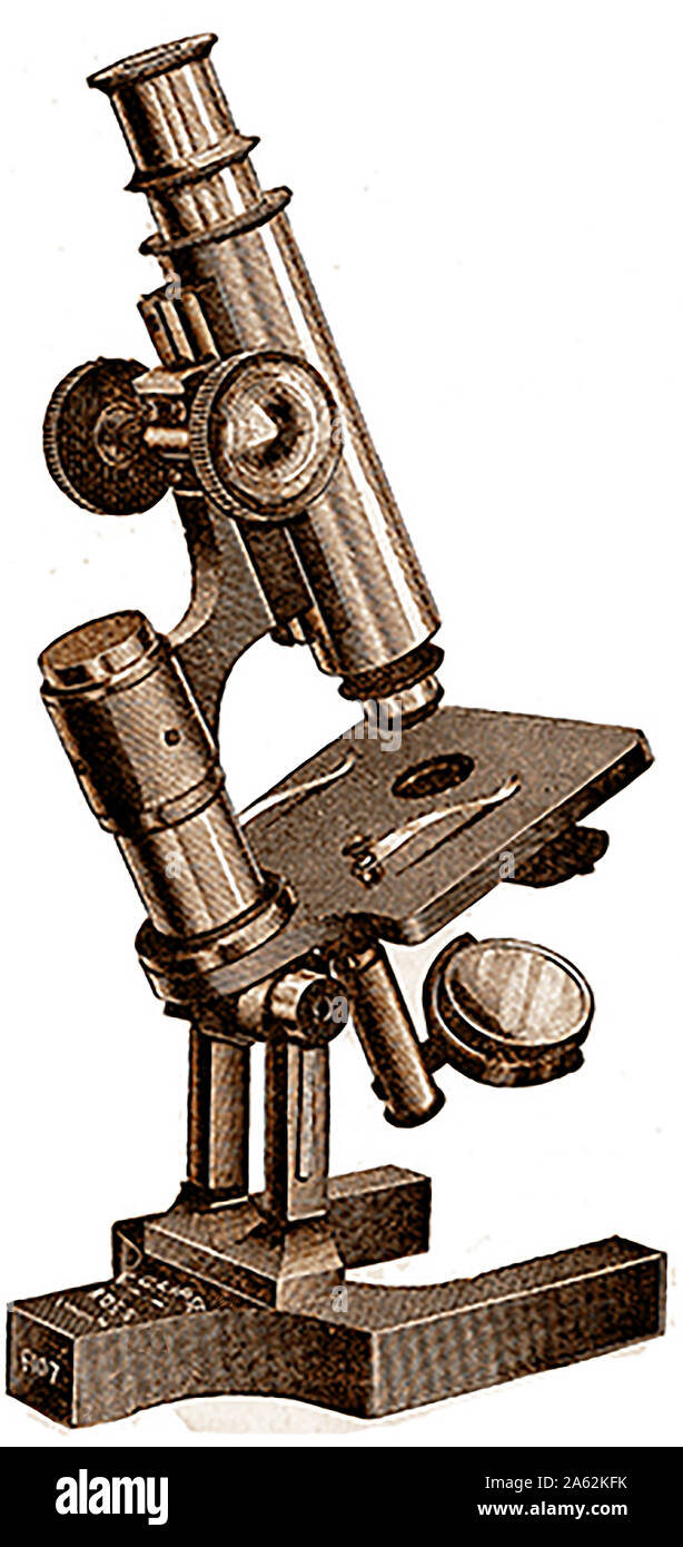 HISTOLOGY  - 19th Century  microscope equipment - Ross's 'New Industrial' Microscope Stock Photo