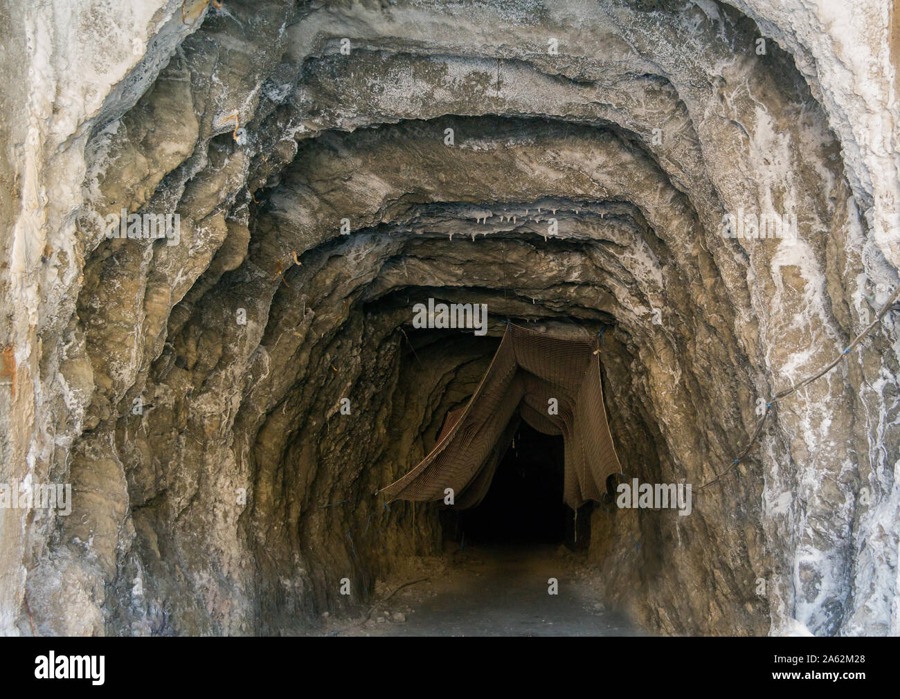 TurkeyCankiri rock salt cave entry Stock Photo Alamy