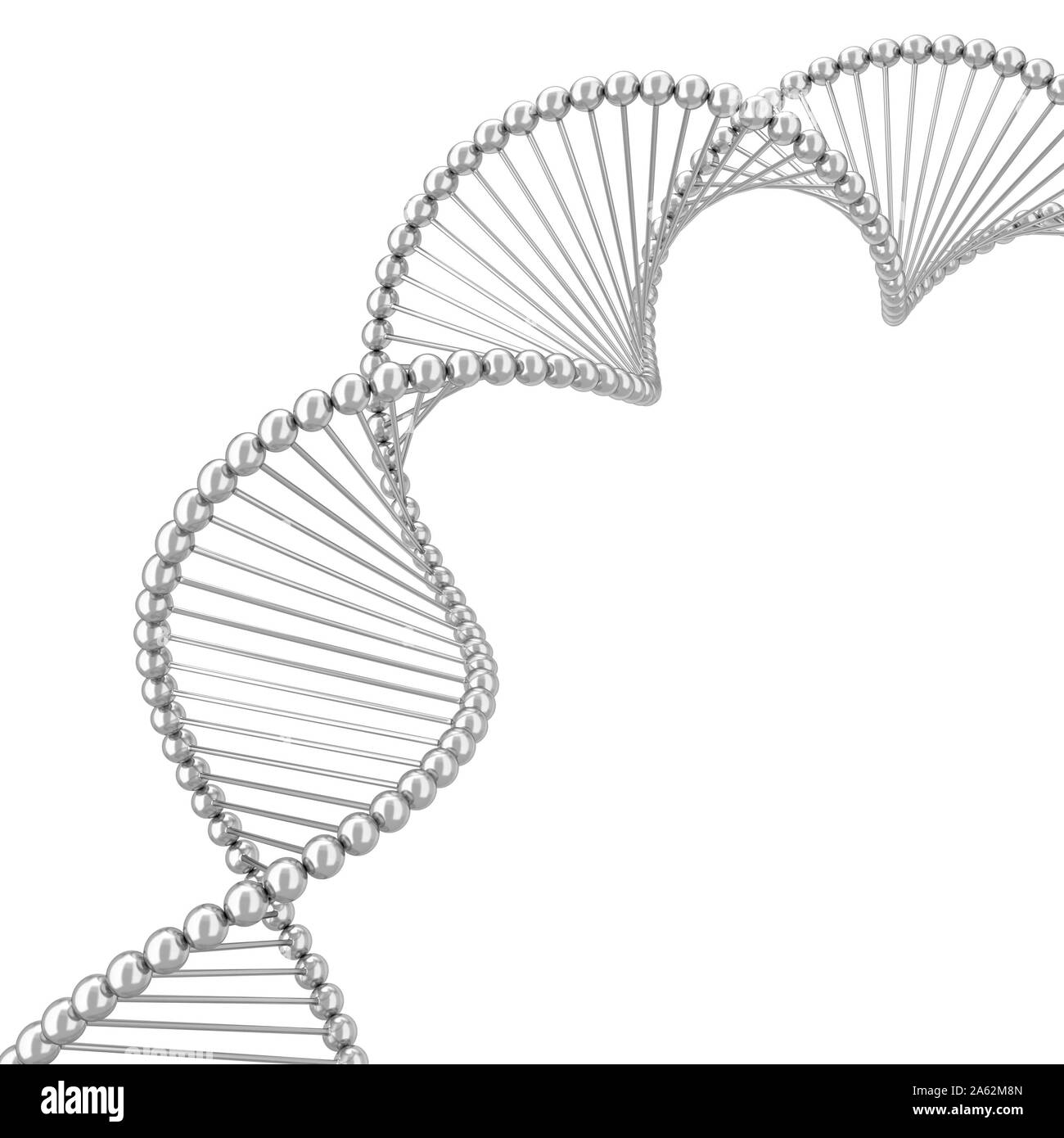 Dna spiral. 3d illustration isolated on white background Stock Photo ...