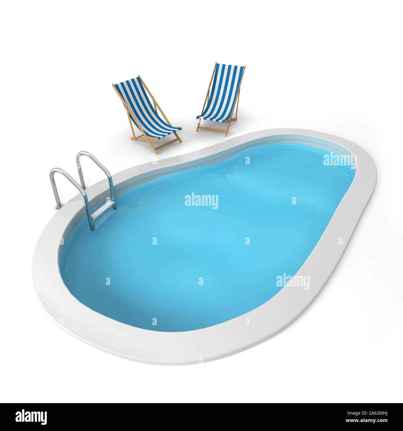 Swimming pool. 3d illustration isolated on white background Stock Photo -  Alamy