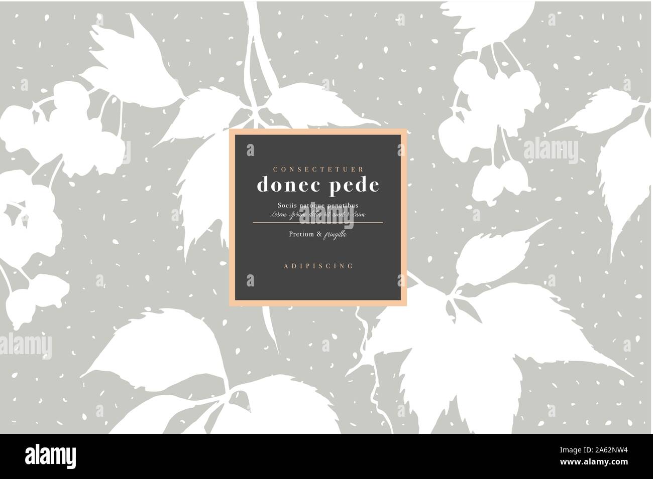 White blank with autumn maple leaves. Copy space Stock Vector
