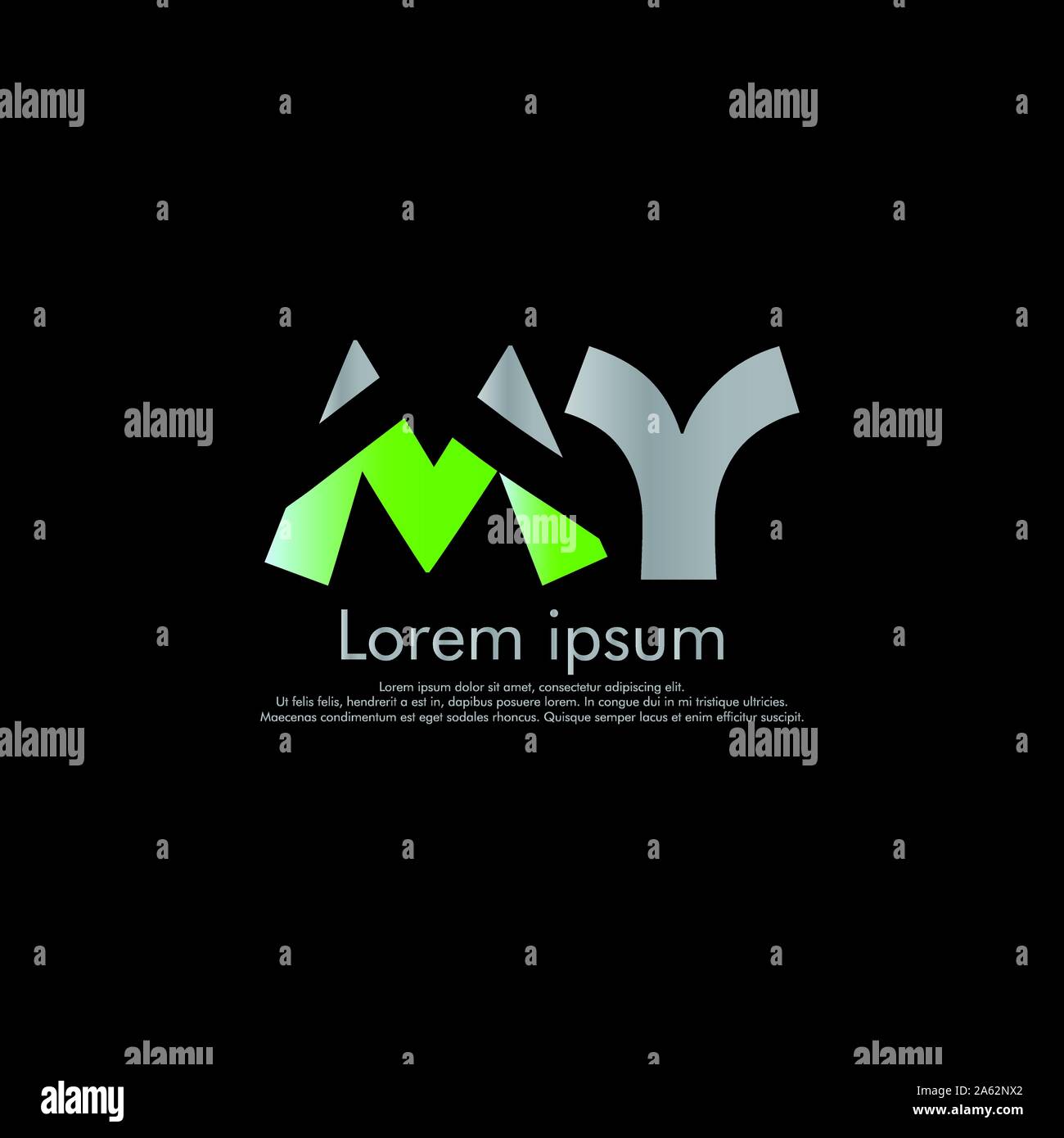 M Y MY Vector initial abstract logo concept Stock Vector Image & Art ...