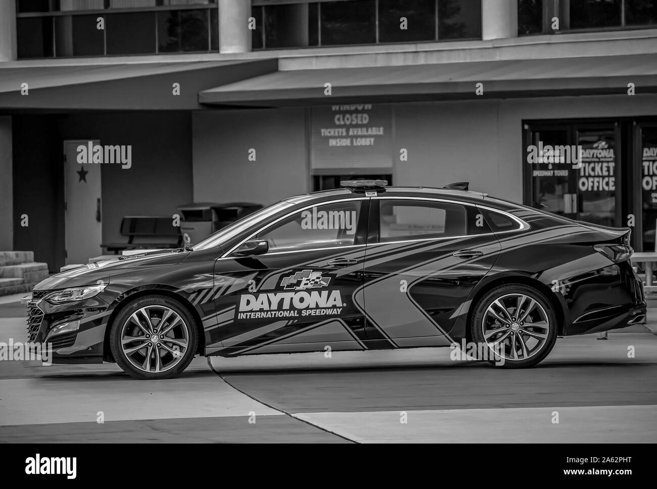 Datytona, Florida. July 18, 2019. Daytona 500 car at Daytona International Speedway Stock Photo