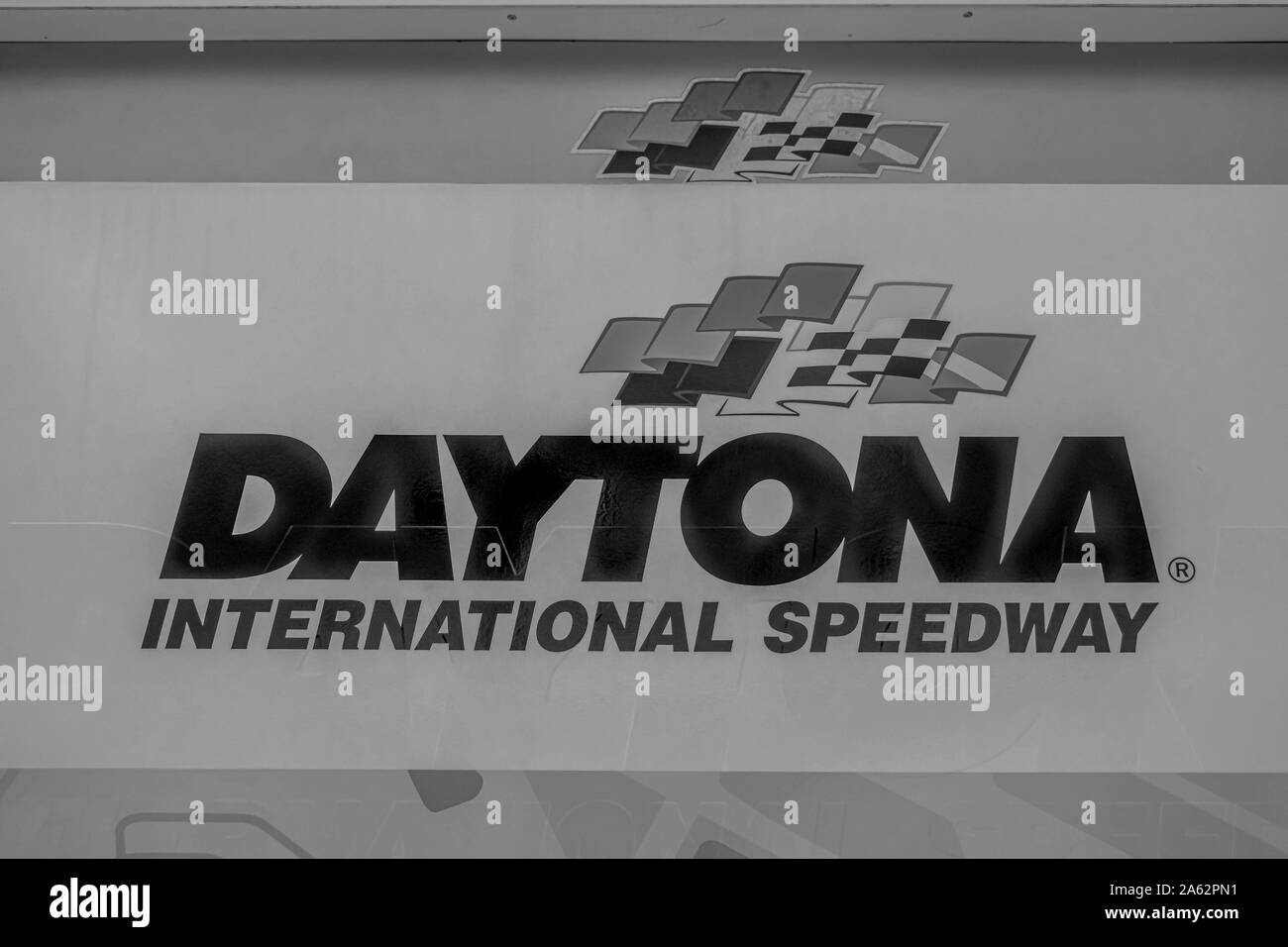 Datytona, Florida. July 18, 2019. Daytona International Speedway sign Stock Photo
