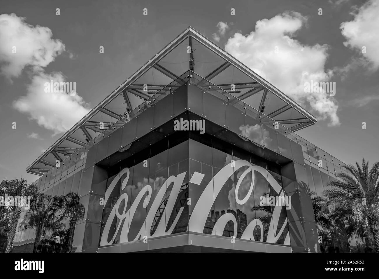 Orlando, Florida. June 15, 2019. Top view of Coca Cola store at Lake Buena Vista Stock Photo