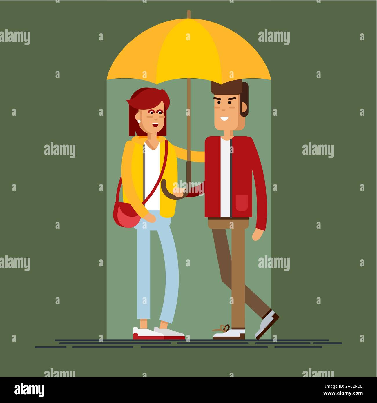 Vector illustration of a loving couple Stock Vector