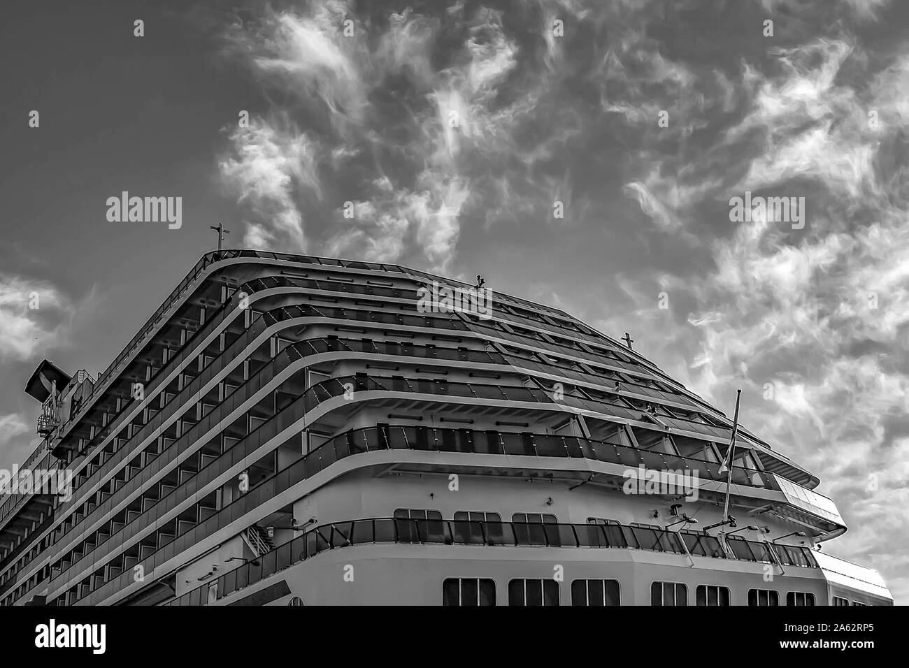 Tampa Bay, Florida. April 28, 2019 . Top view of Carnival Miracle