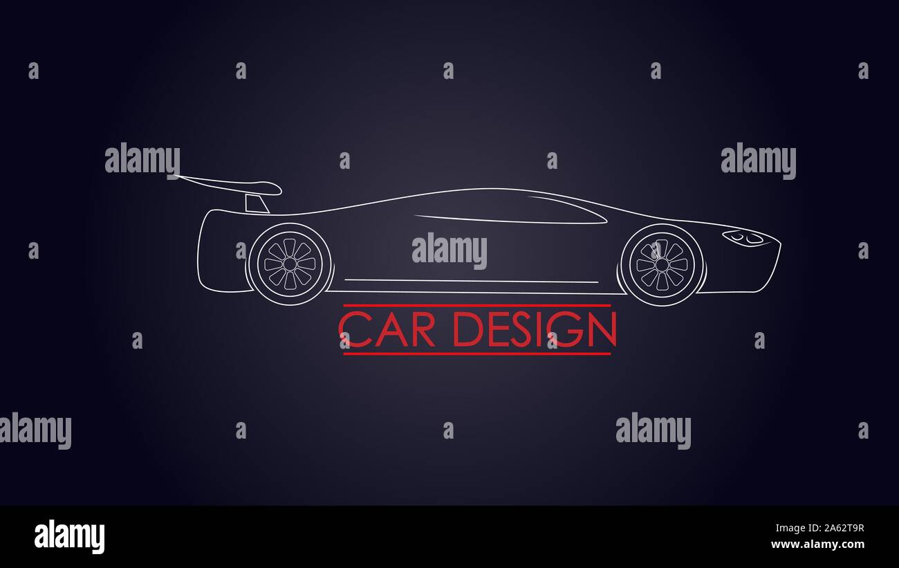 Car design. Advertising banner for automotive topics Stock Vector Image