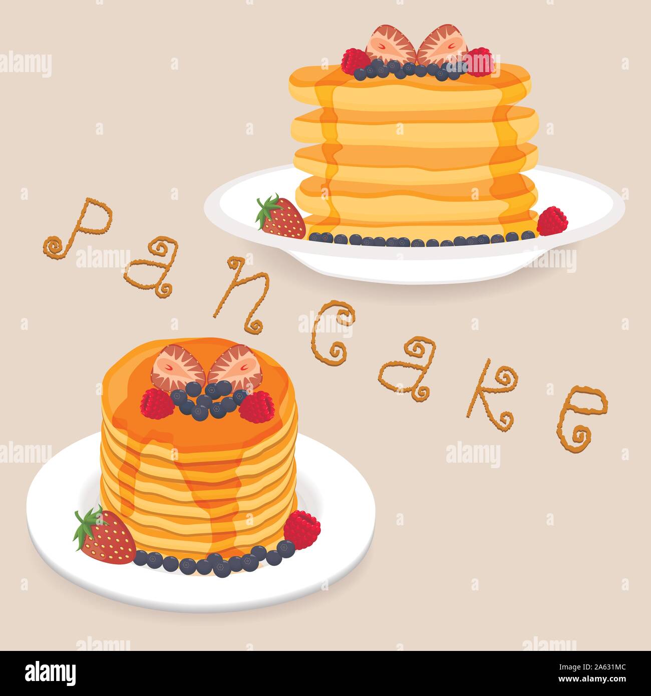 Pancake pattern Stock Vector Images - Alamy