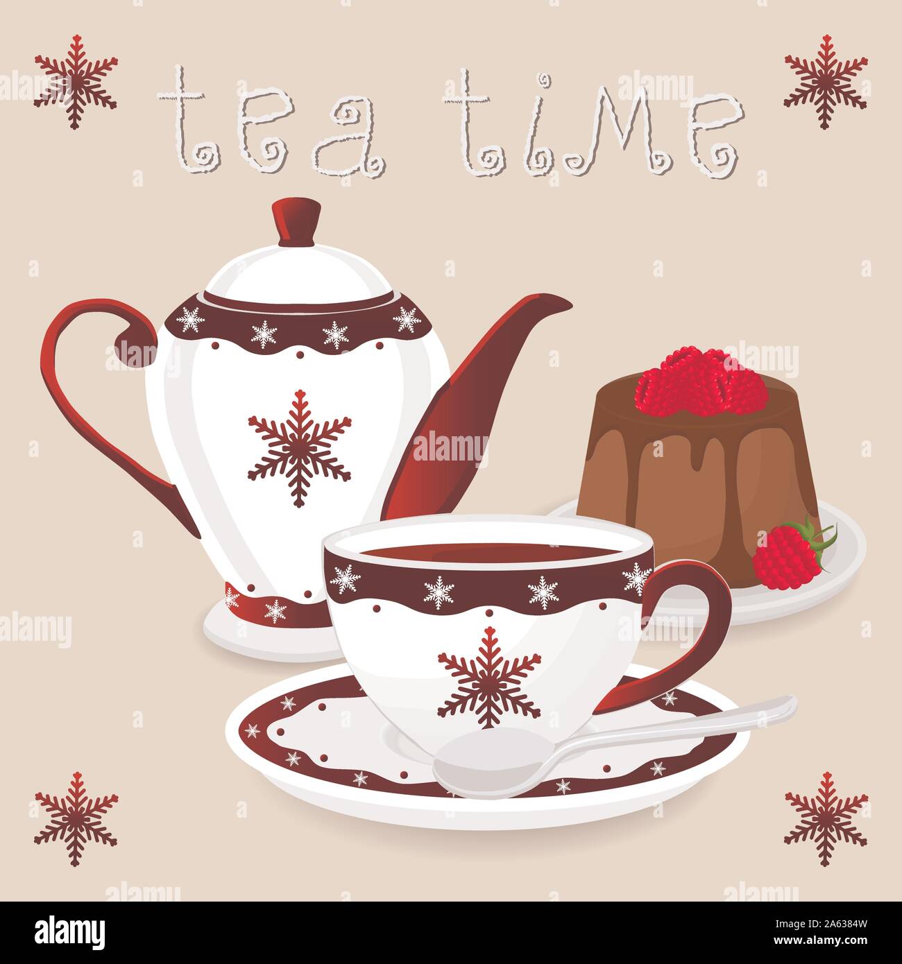 Vector illustration logo for ceramic cup, white teapot, teacup on