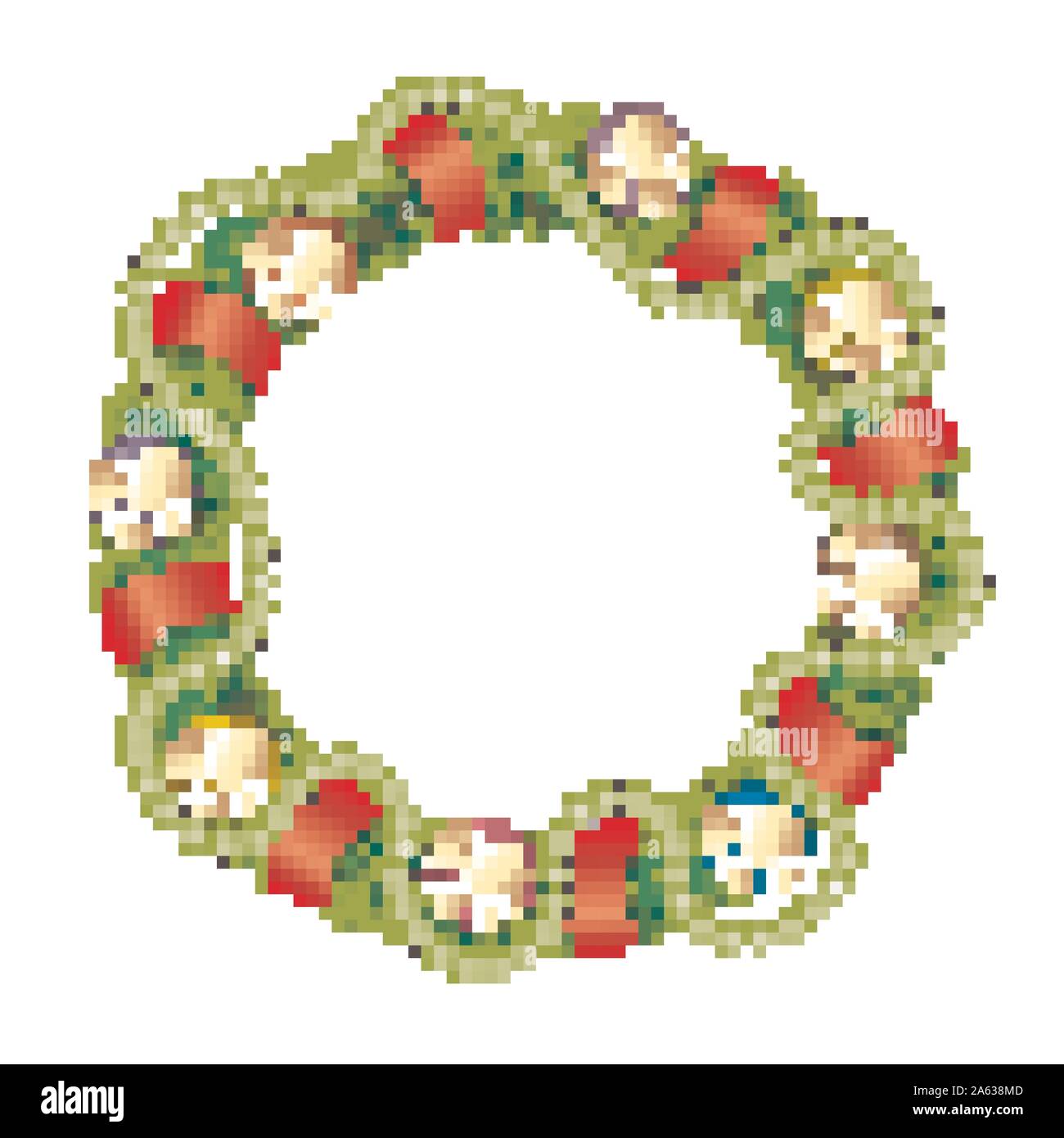 Evergreen wreath Stock Vector Images - Alamy