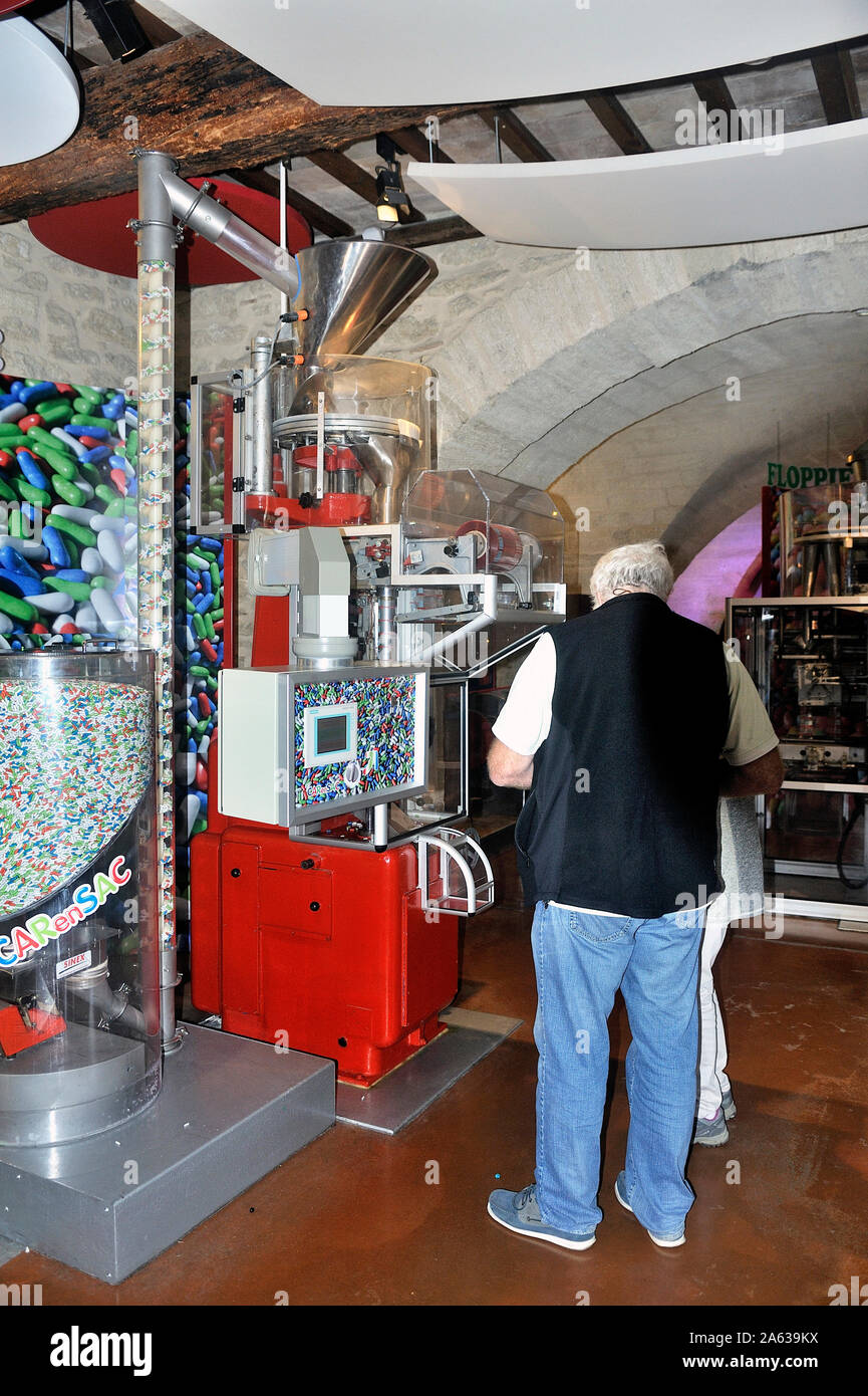 The candy machine room at the Haribo museum in Uzes in the French  department of Gard Stock Photo - Alamy