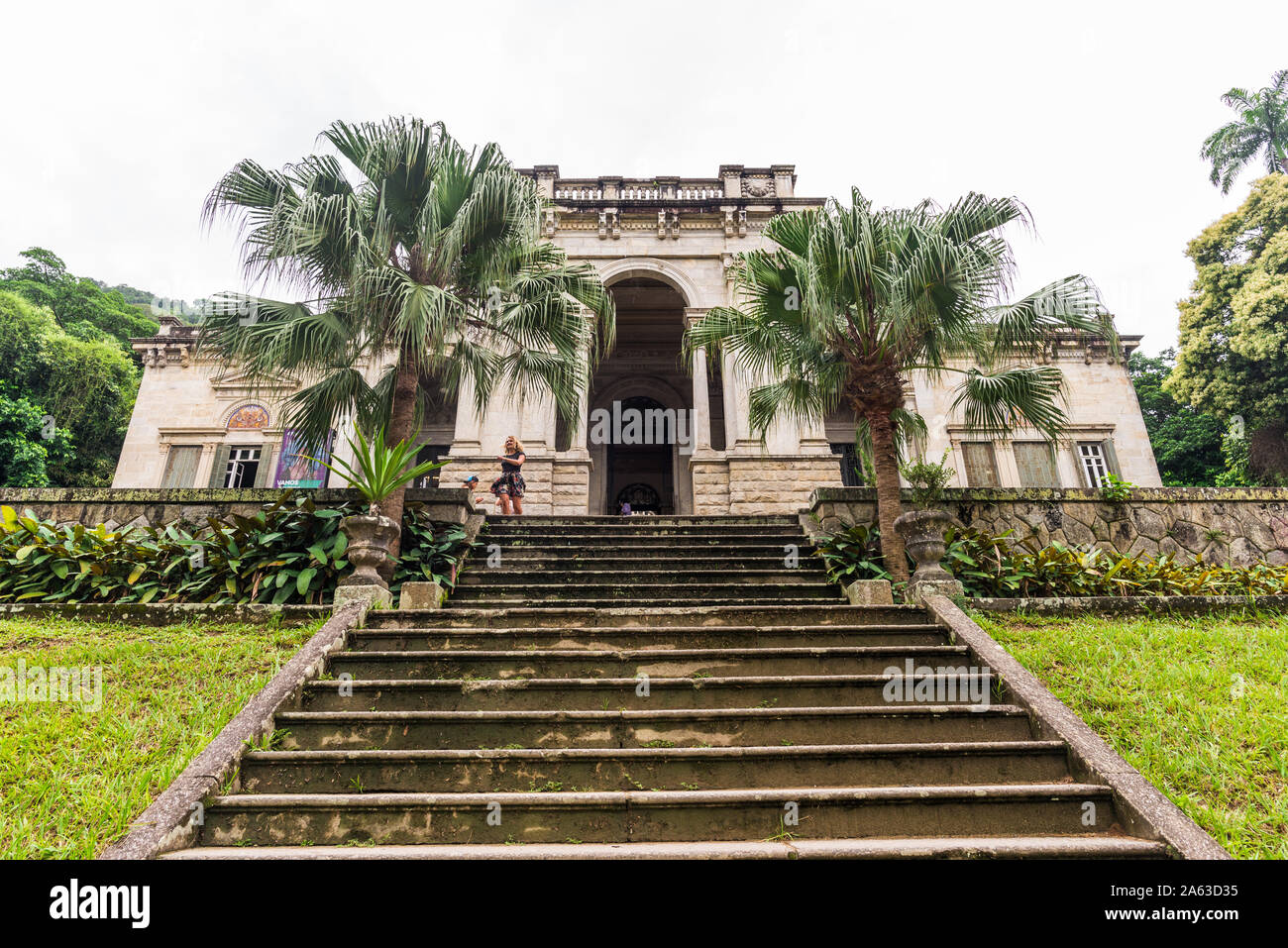 Rio de Janeiro, Brazil - February 28, 2018: Mansion in Parque Lage  Stock Photo