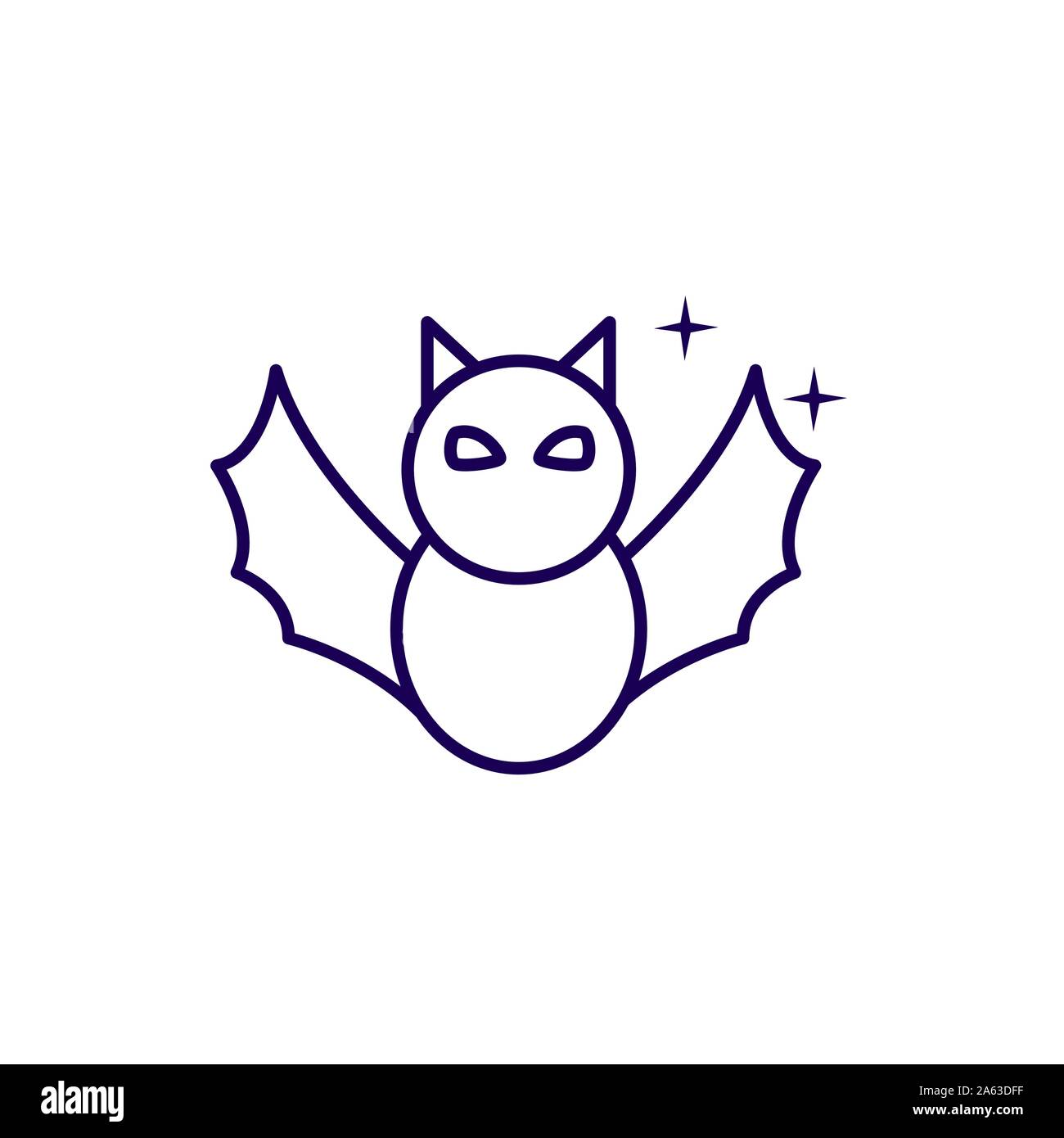 halloween bat flying isolated icon Stock Vector Image & Art - Alamy