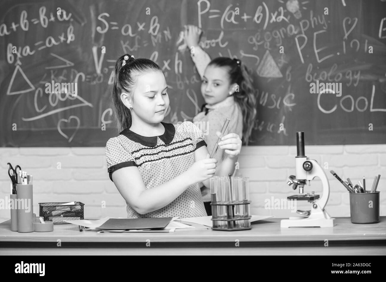 Scientific experiment. science experiments in chemistry laboratory