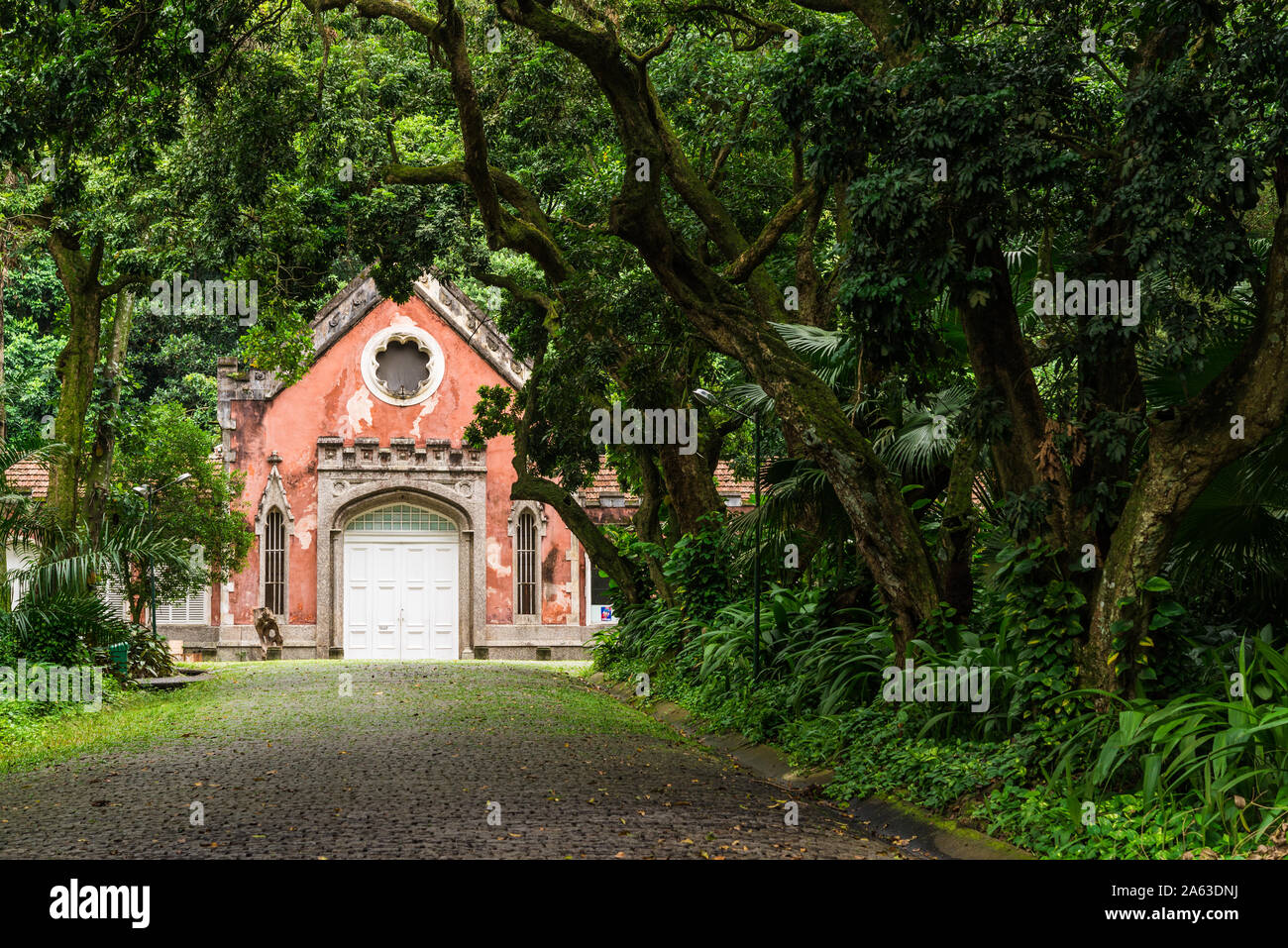 Mansion in Parque Lage in Jardim Botanico neighborhood of Rio de Janeiro. Stock Photo