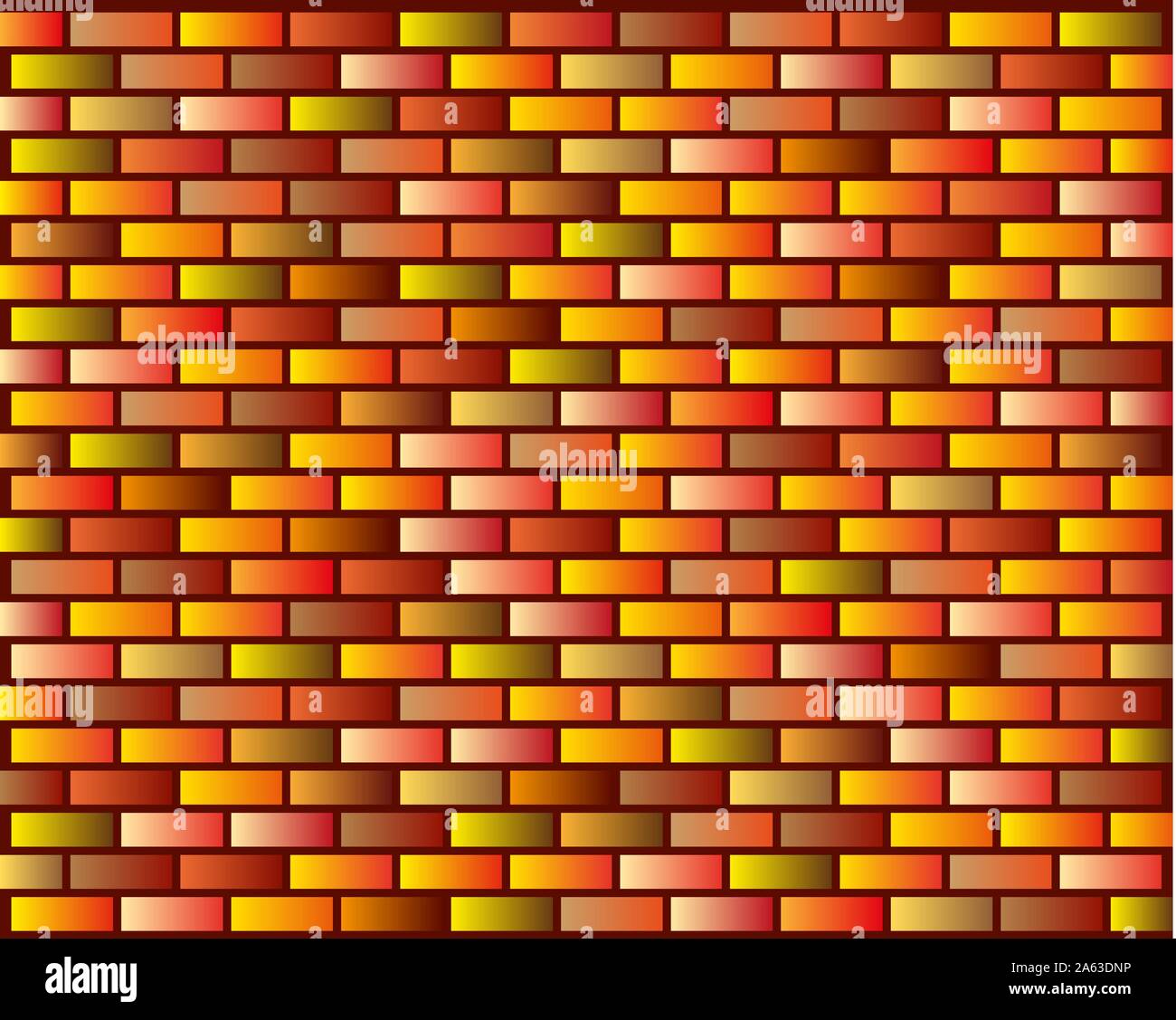 Seamless Grunge Brick Wall Texture. Vector Illustration. Stock Vector
