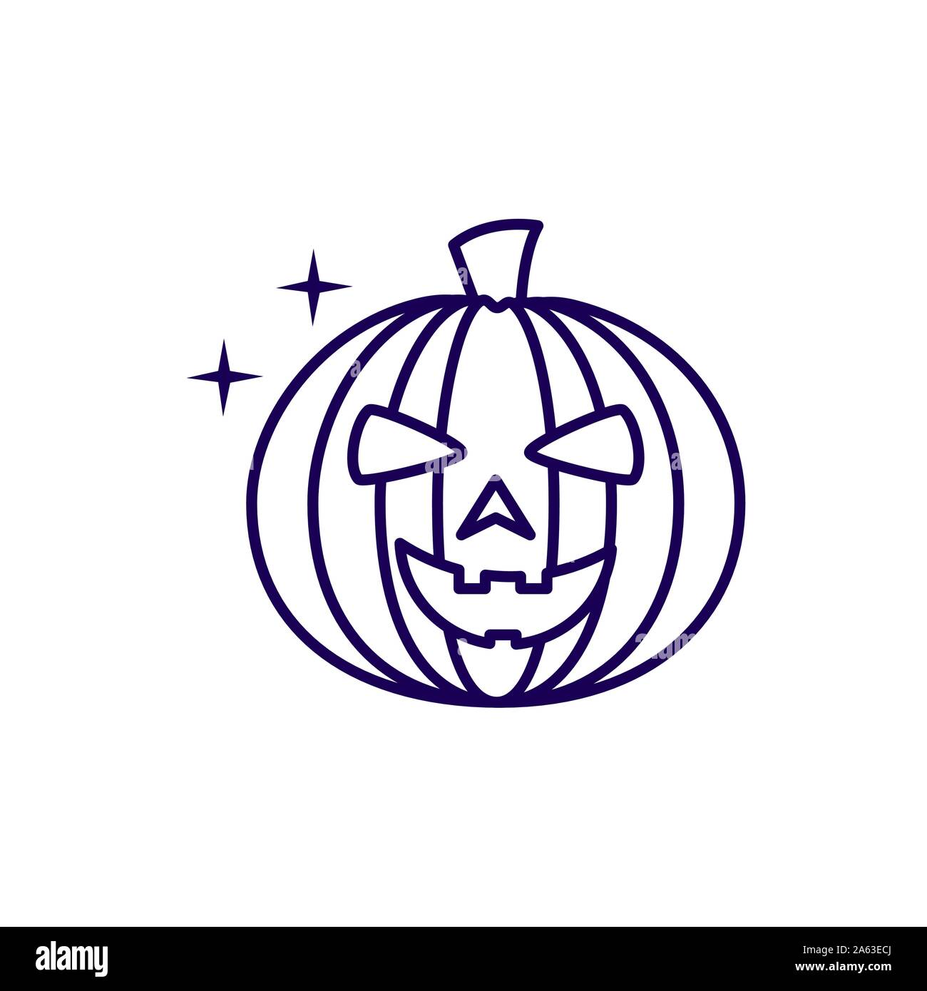 halloween pumpkin with face icon Stock Vector Image & Art - Alamy