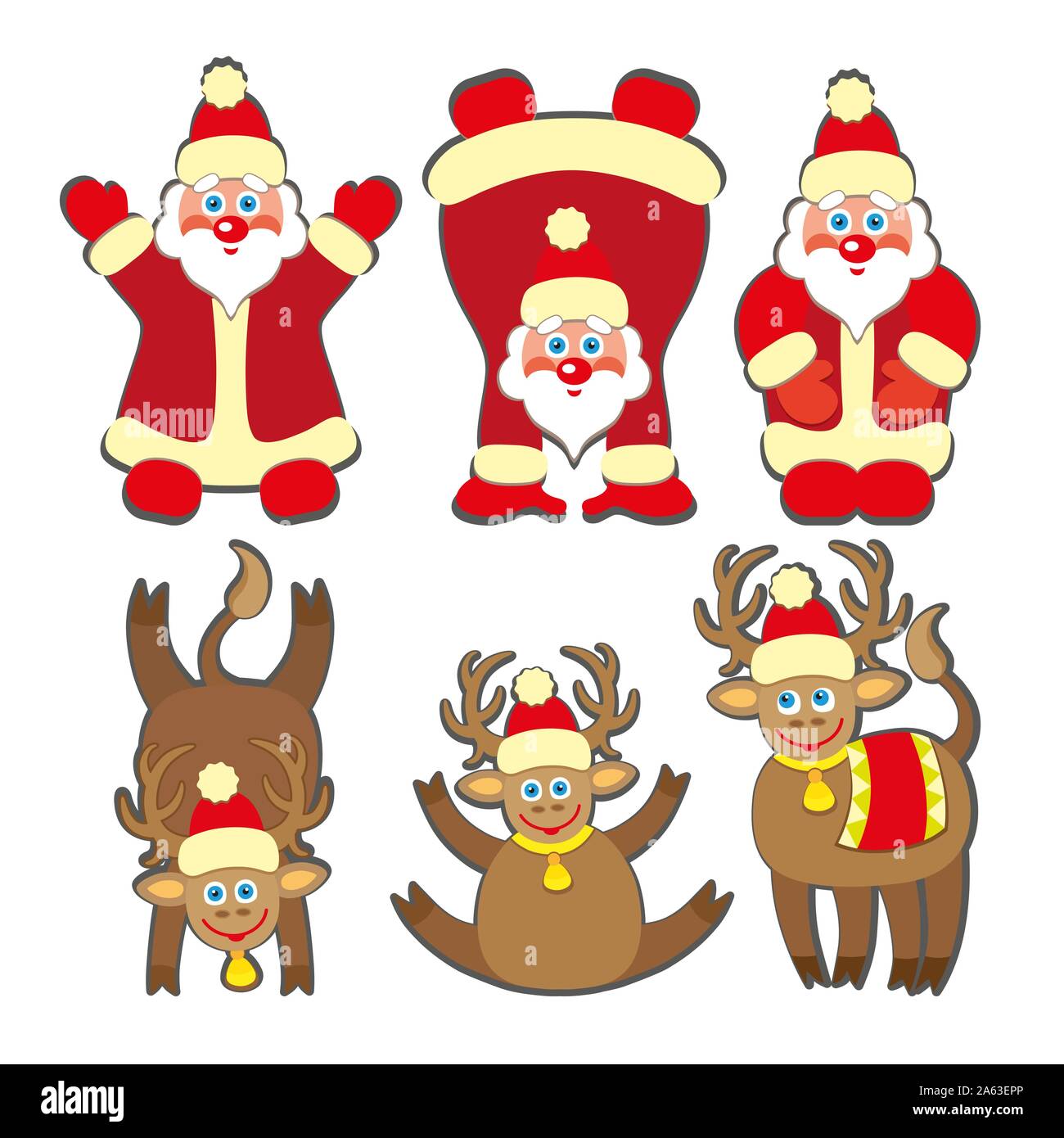 Collection santa claus reindeer Stock Vector Images - Alamy