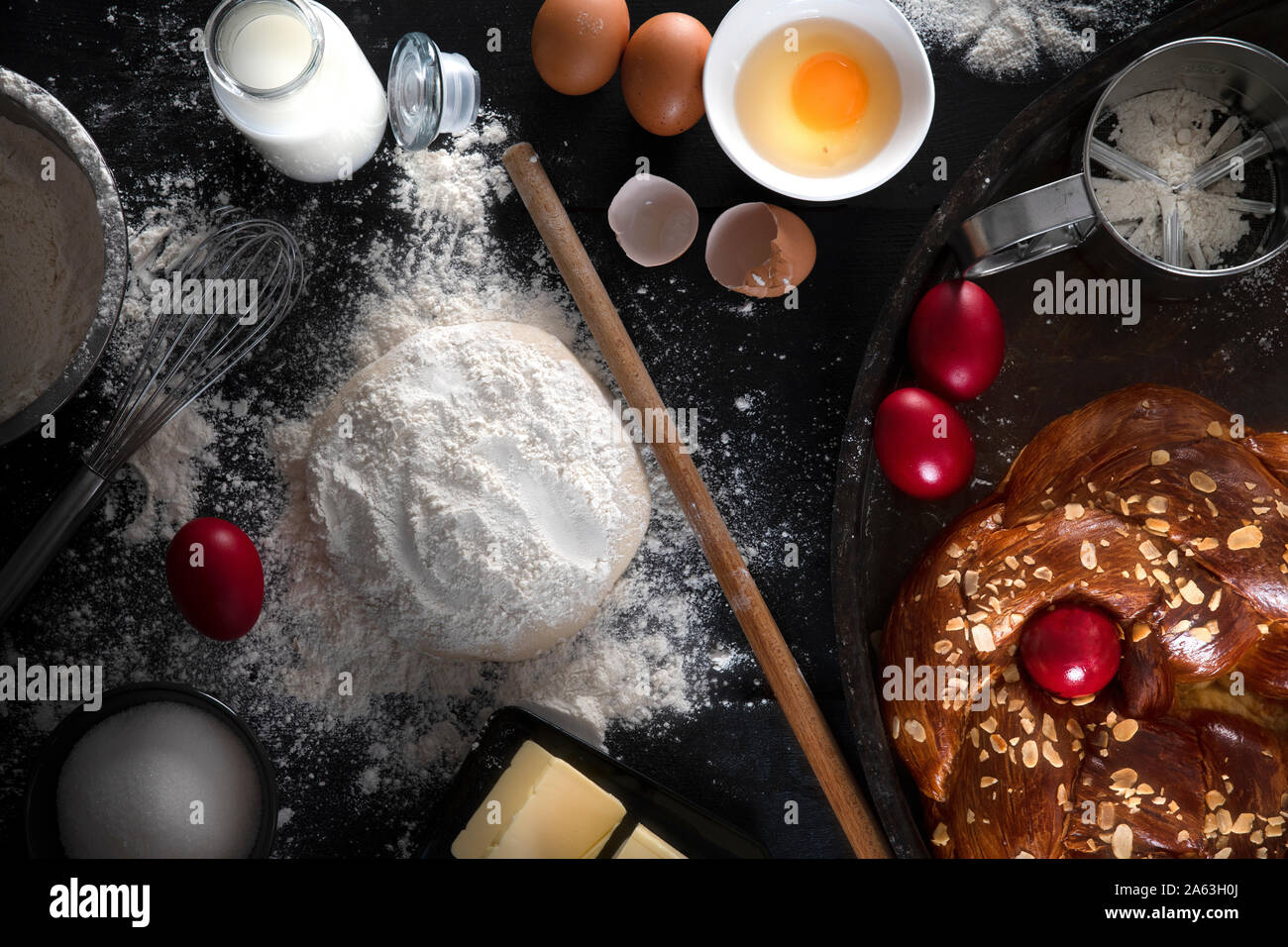 Sweet Bread Easter Stock Photo
