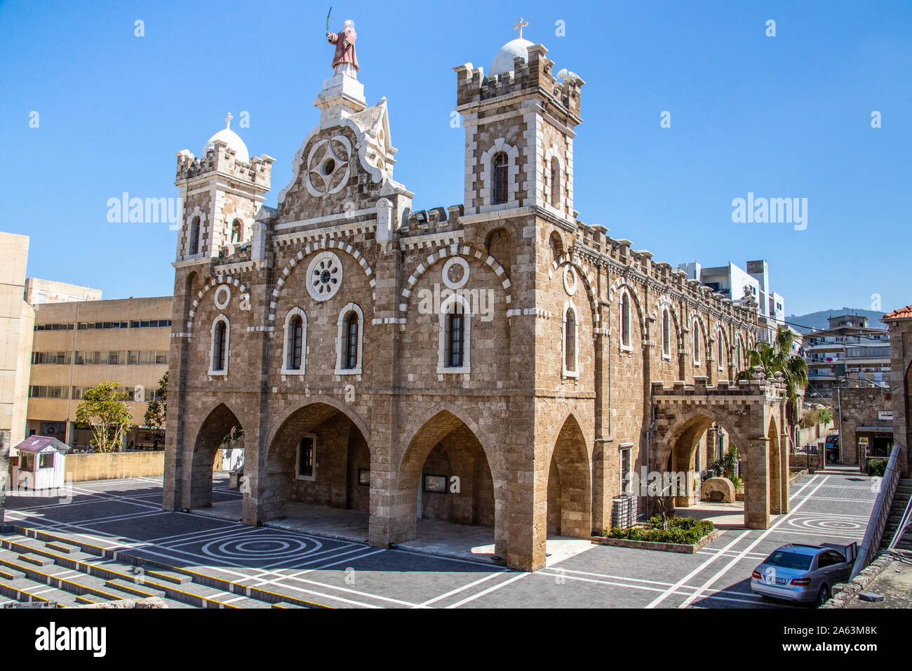 St Stephen's Church, Maronite Catholic Eparchy of Batroun, Batroun, Lebanon Stock Photo