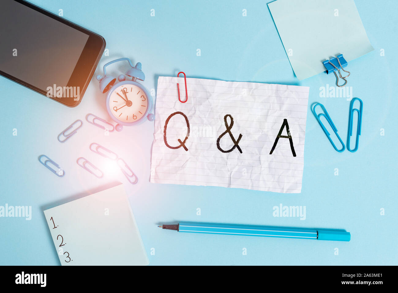 Handwriting text Q And A. Conceptual photo defined as questions being ...