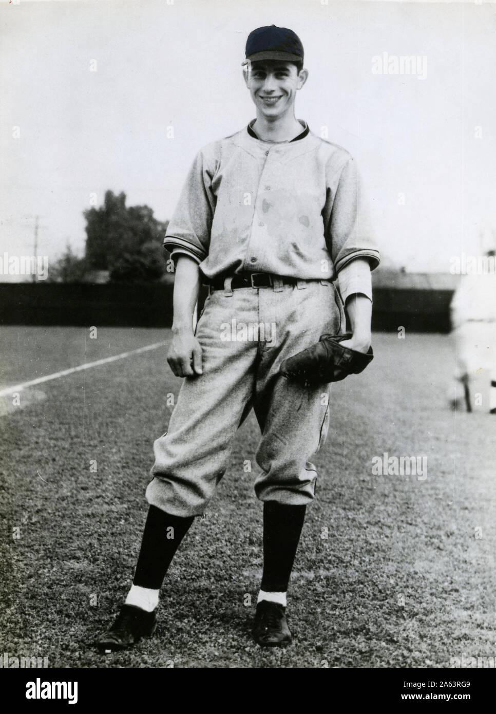 Vintage black and white photo of Vince DiMaggio the brother of Joe
